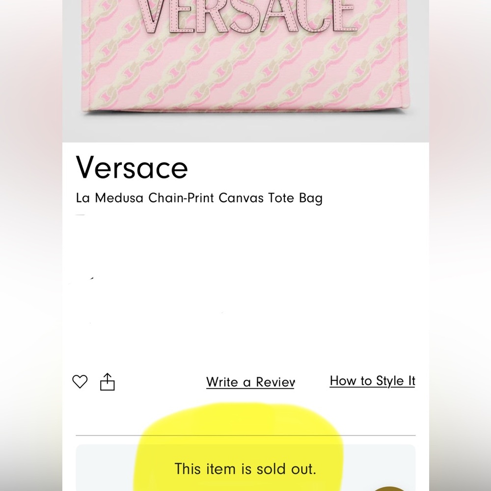 NWT Versace Pastel Pink Tote. 💯 Authentic. Measurements in pics. With dust bag! - Picture 6 of 11